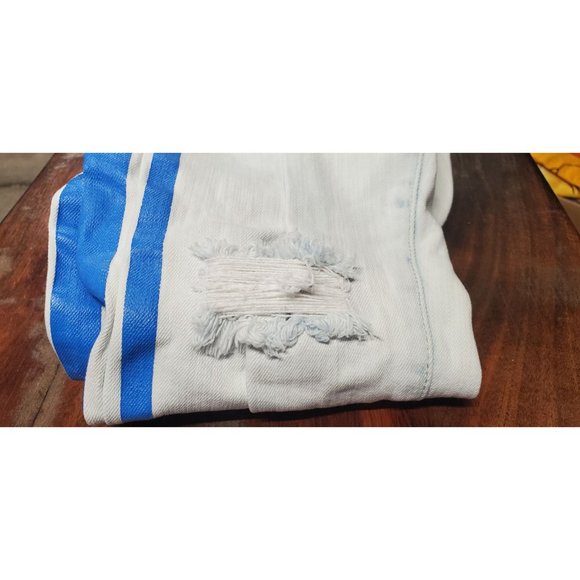 Men's HZW Biker Jean Size 34 Distressed Paint Splashed - Picture 8 of 8